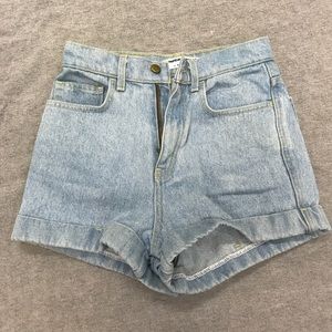 american apparel light wash high waisted jeans